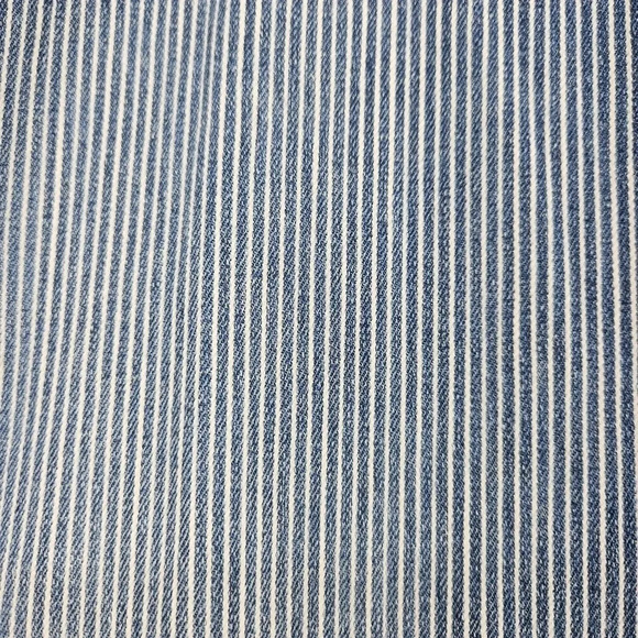 Platinum Chicos Skimmer Jeans Train Conductor Stipe High Rise Straight Denim - Picture 2 of 8